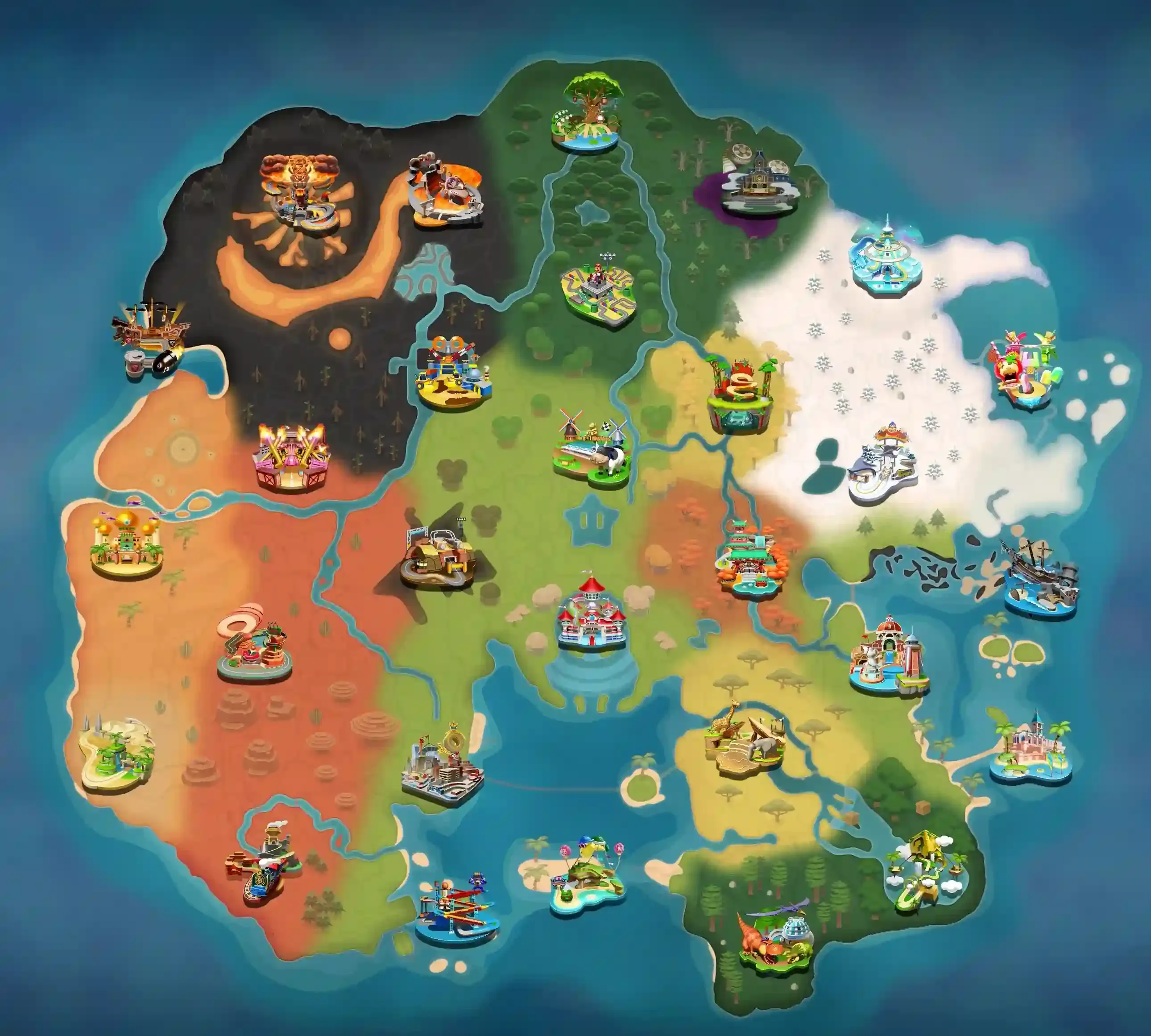 Mario Kart World Map